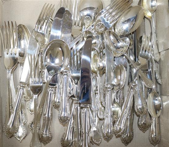 A canteen of plated cutlery